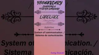 Vocabulary - Learning a Foreign Language - Language | #shorts #english #vocabulary #foreignlanguage