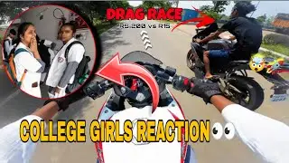 College Girl Reaction/ Race with R15 v3 Guy’s Rs200 🚀🥵