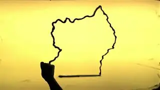 Uganda Outline Map Sand Art Video, National Anthem of Uganda