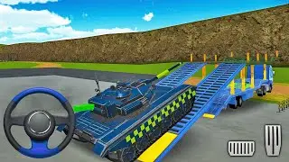 Transporting Combat Tanks in Cargo Plane - Police Car Transporter Simulator - Android Gameplay