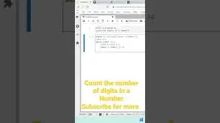 Count the digits of a number in PYTHON #python #LearnCS #datastructures