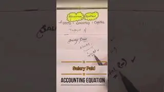 Salary Paid #assetsandliabilities #capital #accountingequationexplained #class11#accountancy