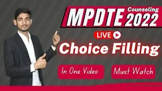 MPDTE 2022 Live Counseling Choice Filling #mpdte2022 #jeemains2022 #education #careeralfa