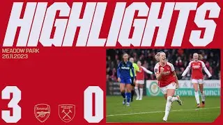 HIGHLIGHTS | Arsenal vs West Ham United (3-0) | Maanum scores worldie and Beth bags a brace!