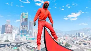 GTA 5 SQUID GAME GUARD RAGDOLLS/JUMP FAILS (Ragdolls Compilation) episode.74