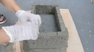 Diy planter box l home decor l concrete planters , handcraft