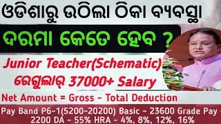 JUNIOR TEACHER REGULAR SCHEMATIC SALARY CALCULATION DA HRA TOTAL DEDUCTION NET AMOUNT GROSS BASICPAY