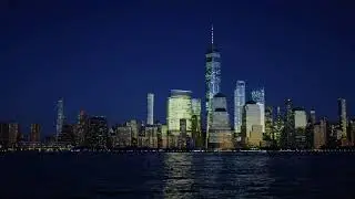 8K Footage of New York City Skyline at Dusk (Red Epic 8k Cinema Camera)