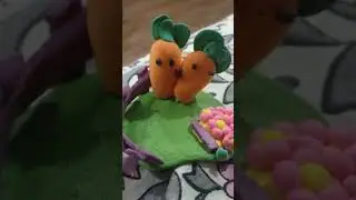 tiny carrot garden  made with clay |DIY| #claycraft #creativeclayideas #viral #claymation