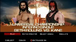 Seth Rollins vs. Kane Inferno Match for the WWE Universal Championship - WWE 2K20 PSP