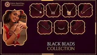 Black Beads Collection | Designer | Daily wear | Nalla Poosalu Chain II Devi Pavitra Gold & Diamonds