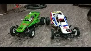 Tamiya Grasshopper & Grasshopper 2 run. Both have modern 540 motors with 2s lipo