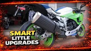 Installing NEW Exhaust And OES Frame Sliders On My NEW ZX6R