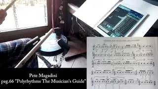 Pete Magadini &ldquo;The Musician&rsquo;s Guide&rdquo; pag.66: Exercise with Polyrhythmic Time Signatures.