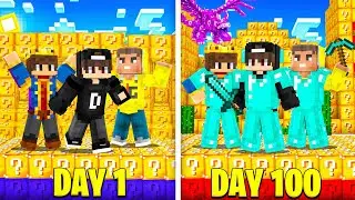 100 Days on ONE LUCKY CHUNK in Hardcore Minecraft