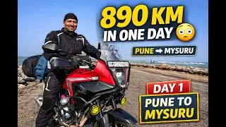 890 KM in ONE DAY! Pune to Mysuru | South India Solo Bike Ride – Day 1
