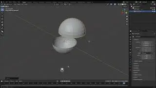 Split Sphere into two objects in Blender 4.1.