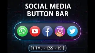 Create a Sleek Social Media Bar (HTML | CSS | JavaScript)