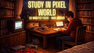 Study with Rain Sounds | Pixel World | 50 Minutes Focus