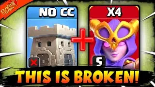 Стратегия атаки TH12 без войск CC | Атака супер-ведьмы TH12 без войск CC (Clash of Clans)