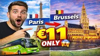&euro;10 FlixBus from Paris to Brussels 🇫🇷➡🇧🇪 | Cheapest Way to Travel