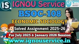 IGNOU BSOC-108 Solved Assignment English Medium 2025-26 For July 2025 and January 2026 Sessions