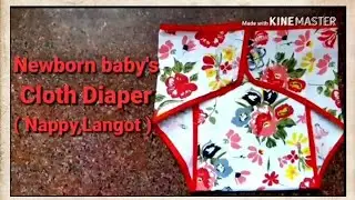 How to make Nappy (Langot /Cloth Diaper) for Newborn baby easily at home || HINDI ||