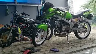 manasin rx king style bandung dan ninja 150r style road race #biangkerok #ninja