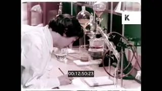 1950s UK, Laboratory Science, Bubbling Potions, 16mm