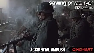 SAVING PRIVATE RYAN (1998) | The Accidental Ambush | Town Alley Shootout Scene 4K UHD