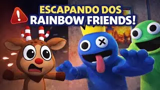 Gameplay Roblox: Tentando escapar dos Rainbow Friends - Rudie a rena