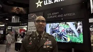 Colonel Tracy Michael of the 68th Theater Medical Command at AUSA 2024