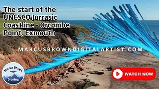 Flying the Jurassic Coast Start | Exmouth Geoneedle at Low Tide
