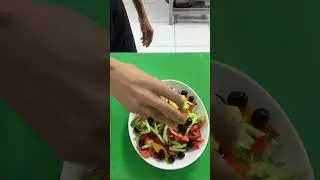 Mixed salad with black Olives #shorts