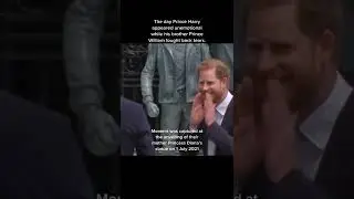 Prince Harry Unemotional and Laughing At Princess Diana&rsquo;s Statue Unveil is disgraceful ☠️💔 #shorts