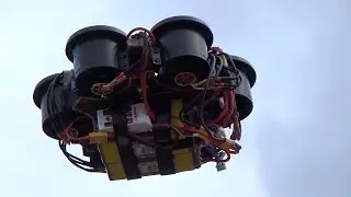 Electric Jet Multicopter I6 EDF - 2nd flight, Crash - 3.5kg hexa, WKM - EDFjetRC