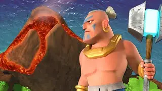 Speed running Dr T VOLCANO ISLAND in Boom Beach