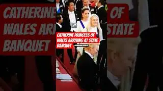 CATHERINE PRINCESS OF WALES ARRIVING AT STATE BANQUET #britishroyalfamily #catherineelizabeth