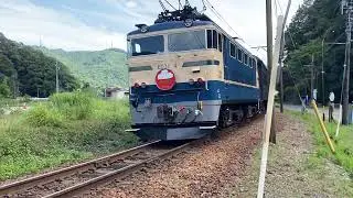 2025年8月2日　大井川鉄道 ブルートレイン急行　ヘッドマークは「出雲」でした