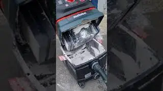 Система очистки пылесоса Metabo в действии...