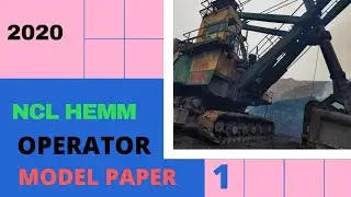 NCL HEMM OPERATOR 2020. SOLVED MODEL PAPER 1. एन सी एल  पेपर 2020. NCL,HEMM,DRILL OPERATOR PAPER