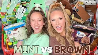 Мятный 👗🧼 против коричневого 🧸🍪 Испытание Target Shopping (неожиданный поворот) 😱🤔
