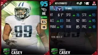 Team of The Week Jurrell Casey | Player Review | Madden 17 Ultimate Team Gameplay