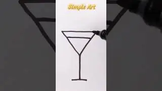 como dibujar copas de vino ❤️👌👌