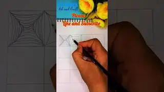 Zentangle Art || 3D Illusion Art #artandcraftwithlaveeza #shorts #zentangleart #3dillusionart