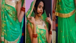 सिर्फ 5 मिनट में सीधे पल्लू की Saree पहनना सीखें। GUJRATI  SAREE  पहनना सीखे Perfect तरीके से