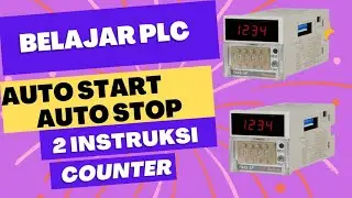 BELAJAR PLC, MEMBUAT LADDER PROGRAM START STOP MOTOR DENGAN 2 INSTRUKSI COUNTER PLC FX SERIES