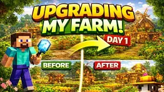 Day 1 🔥 Upgrading My Farm in Minecraft Survival 🌾 | Hindi Gameplay