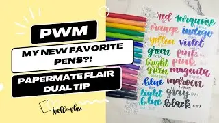 PEN TEST- Papermate Flair Dual Tip with BRUSH MARKER!