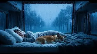 Super Heavy Rain & Thunder in a Campervan – 99% Deep Sleep